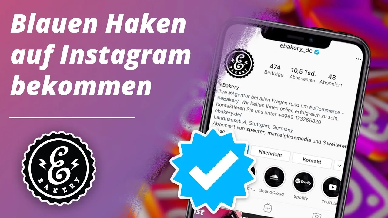 Blauer Haken auf Instagram - Wie bekommt man den BLAUEN HAKEN auf INSTAGRAM? | Instagram Tutorial