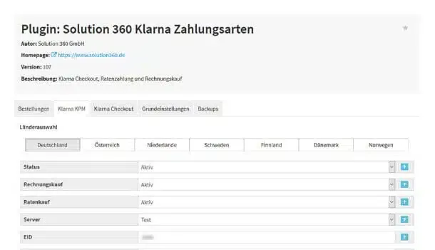 Erweiterung Klarna