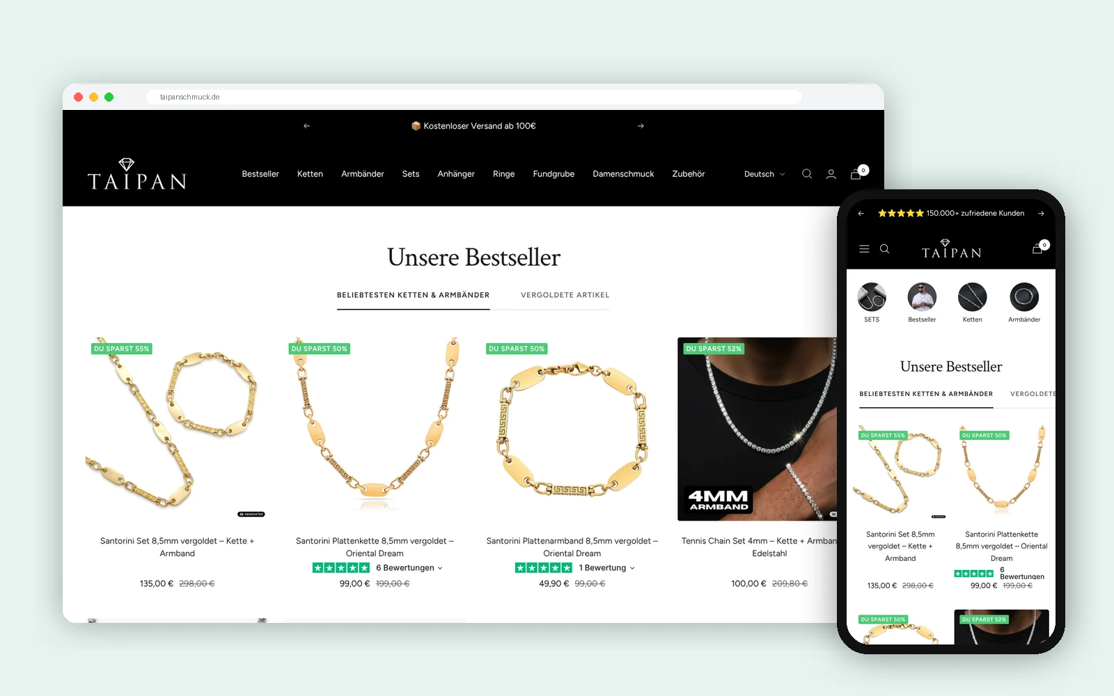 Shopify Plus Shop von TAIPAN Schmuck
