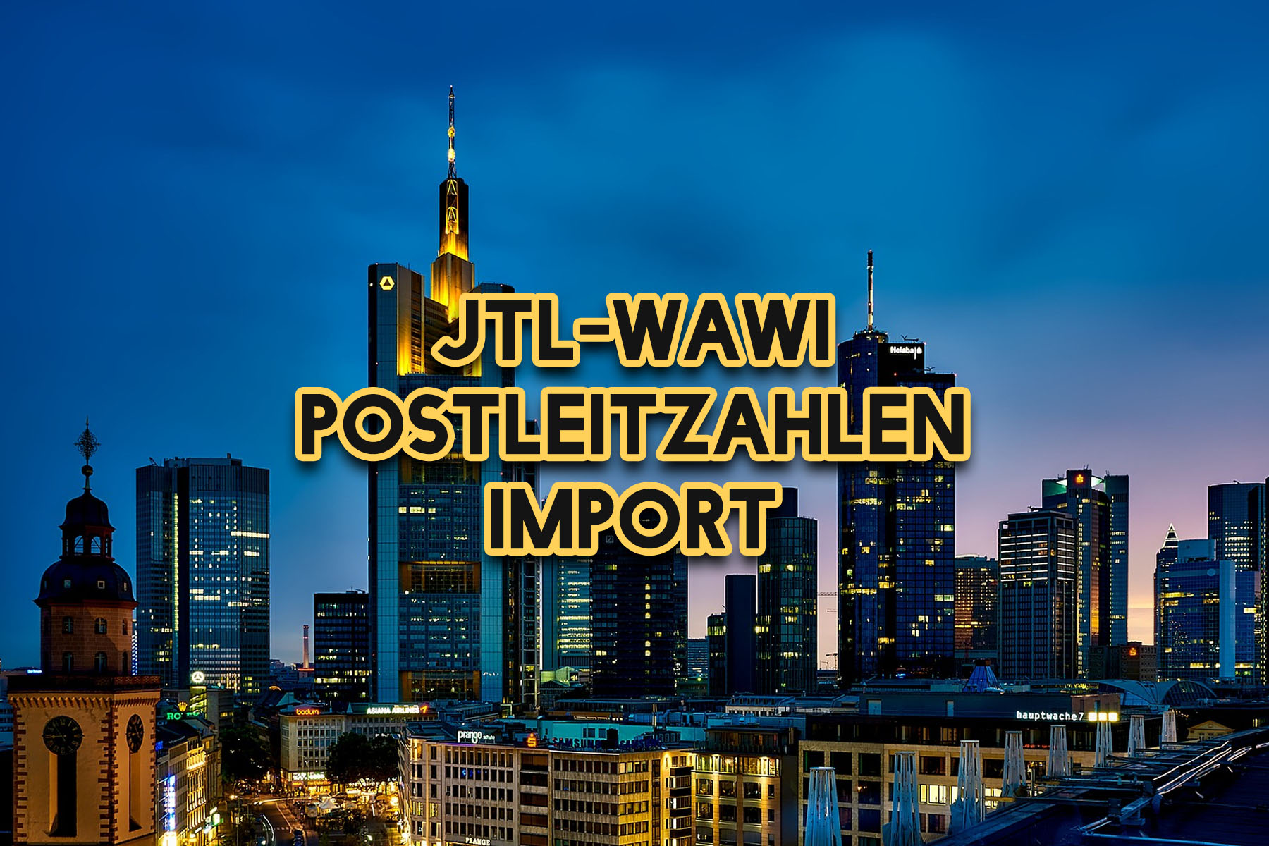 Importação do código postal de JTL-Wawi