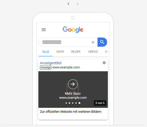 Google Galerienanzeige CTA