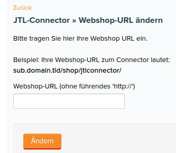 JTL-Kundencenter URL eintragen