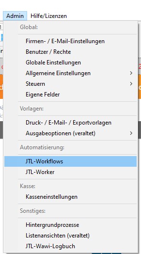 JTL-Wawi Workflows