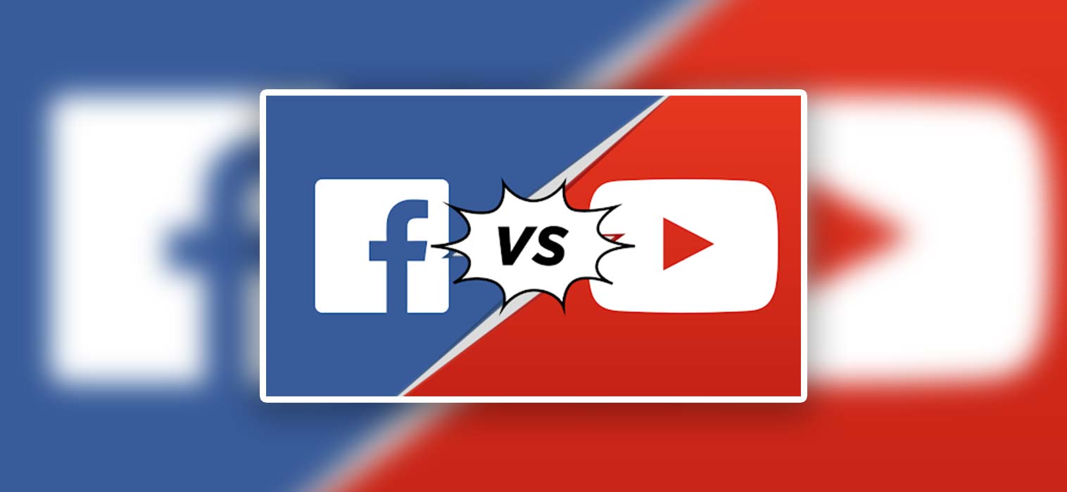 Transmissão em directo do Facebook vs. Vídeos do YouTube