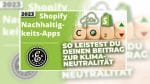 Shopify Nachhaltigkeits-Apps