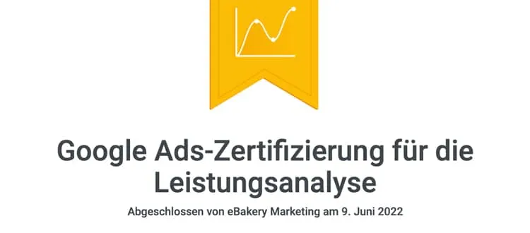 Google Ads Leistungsanalyse Zertifikat