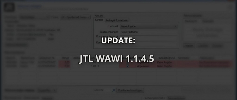 Nova actualização 1.1.4.5 do JTL-Wawi