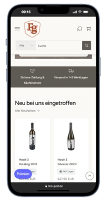 eCommerce Agentur Referenz Feingeist