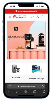 eCommerce Agentur Referenz Haushaltsparadies